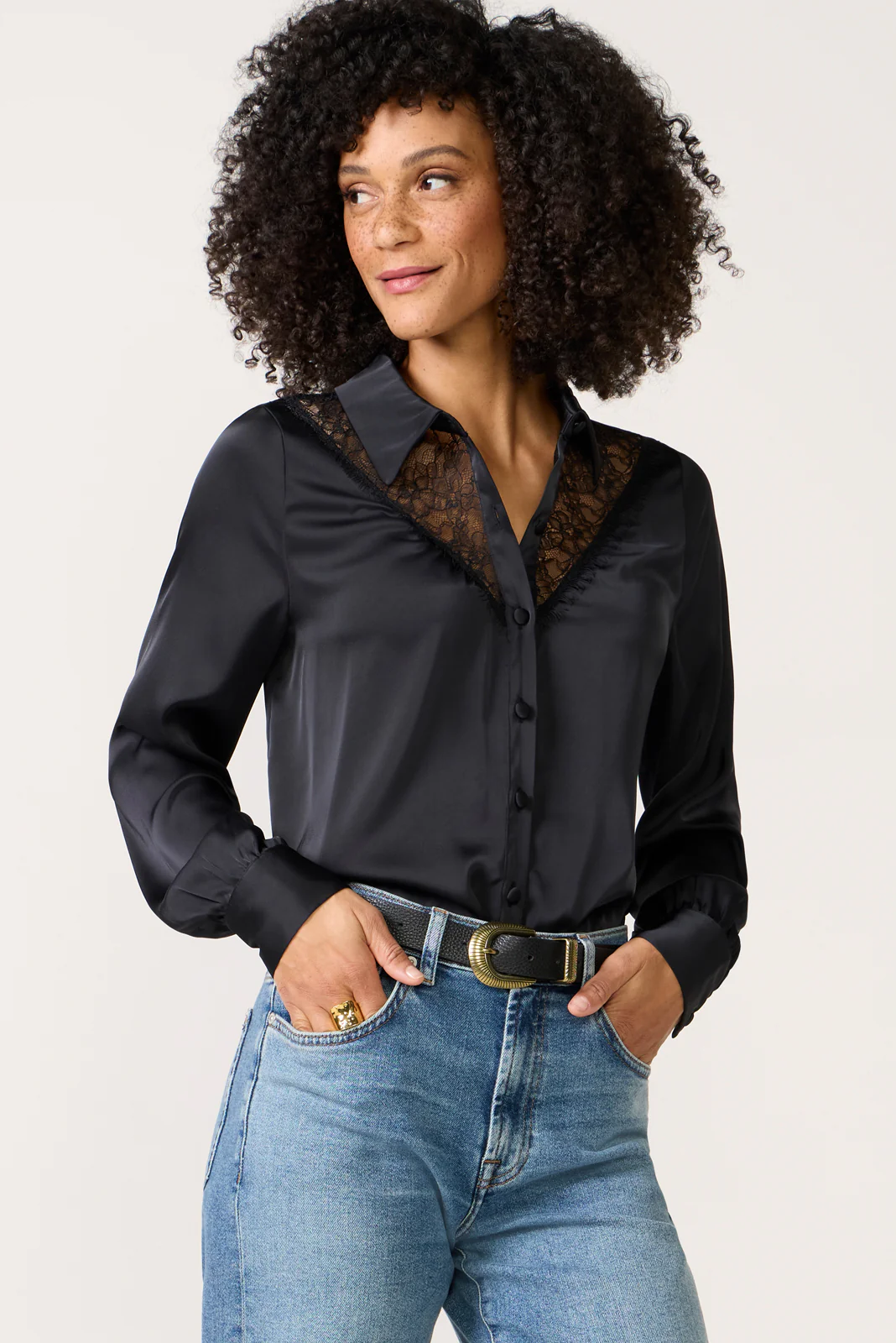 Bella Lace Trim Shirt - Image 6