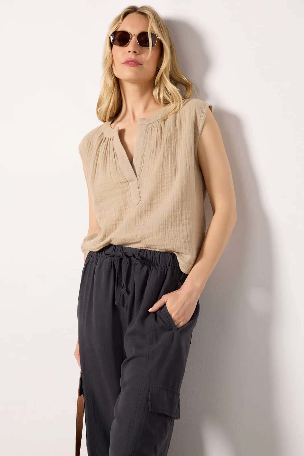 Callie V Neck Airy Top - Image 2