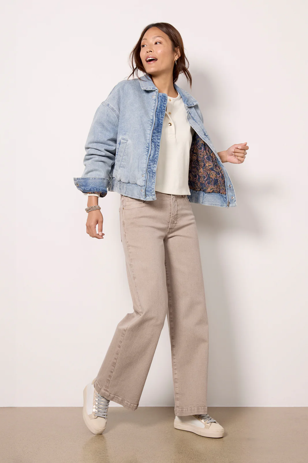 Denim Bomber Jacket - Image 3
