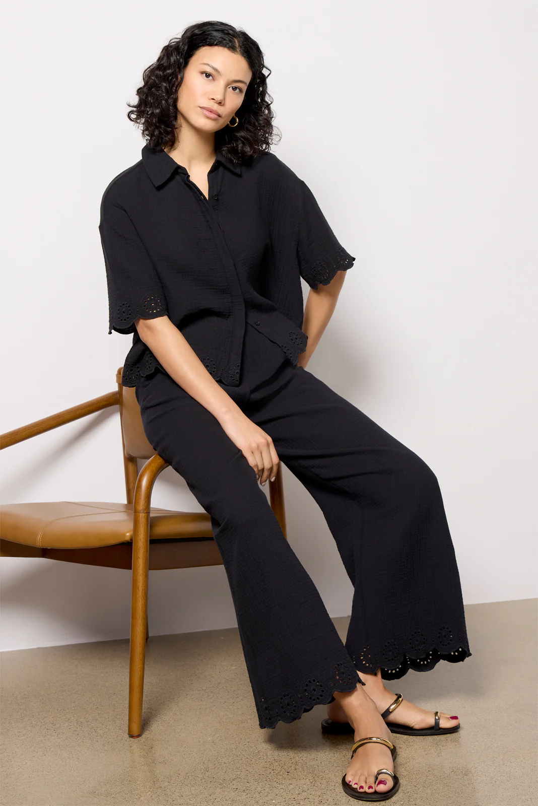 Eden Gauze Eyelet Top - Image 2