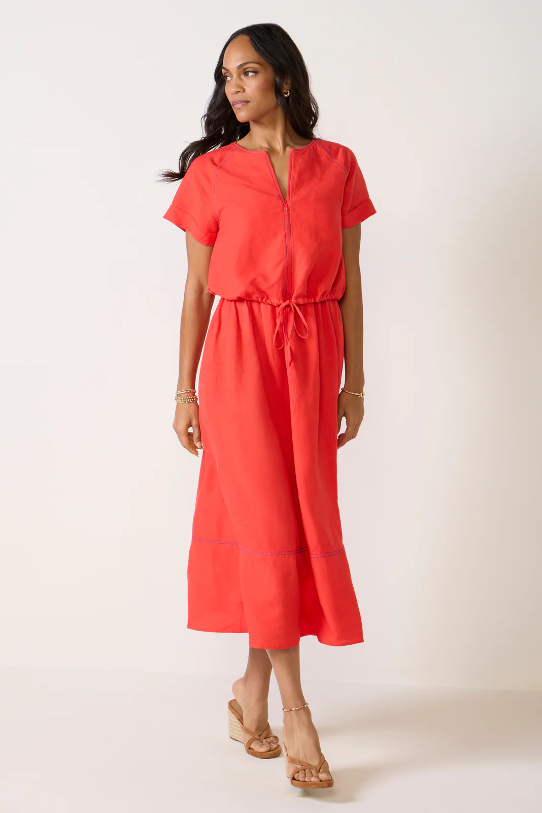 Jill Linen Zip Up Top - Image 5