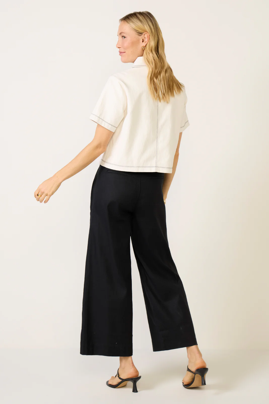 Joelle Stretch Linen Crop Pant - Image 4