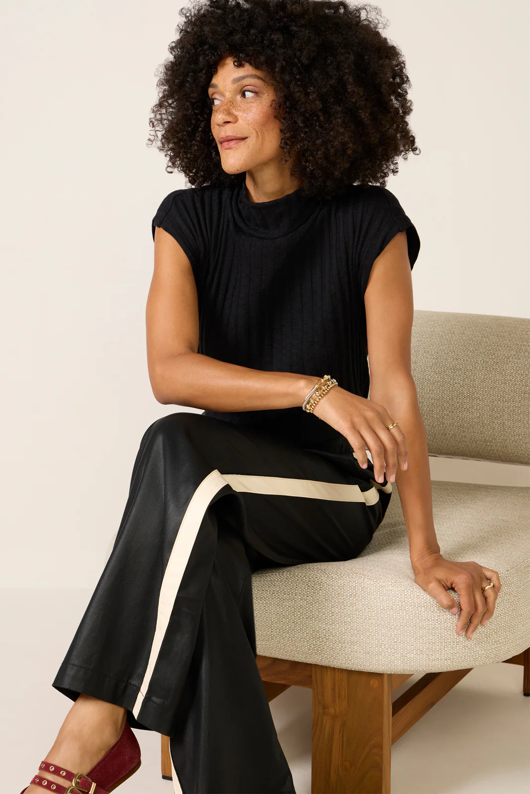 Nara Mock Neck Top
