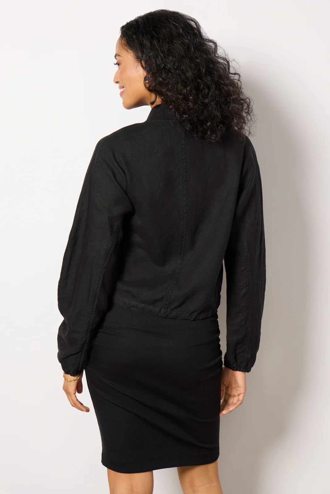 Noa Relaxed Linen Bomber - Image 4