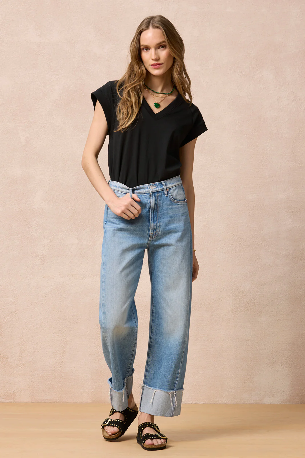 Nora V Neck Muscle Tee - Image 2