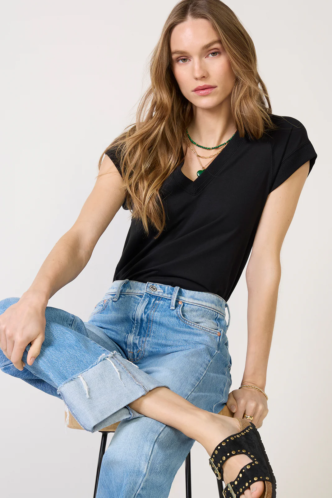 Nora V Neck Muscle Tee - Image 6