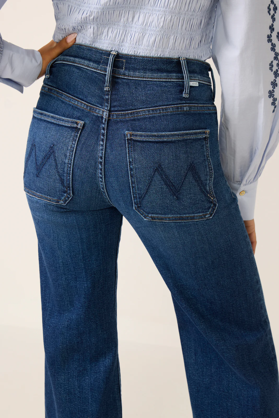 Petite Lil Hustler Roller Patch Pocket Skimp Wide Leg Jean - Image 3