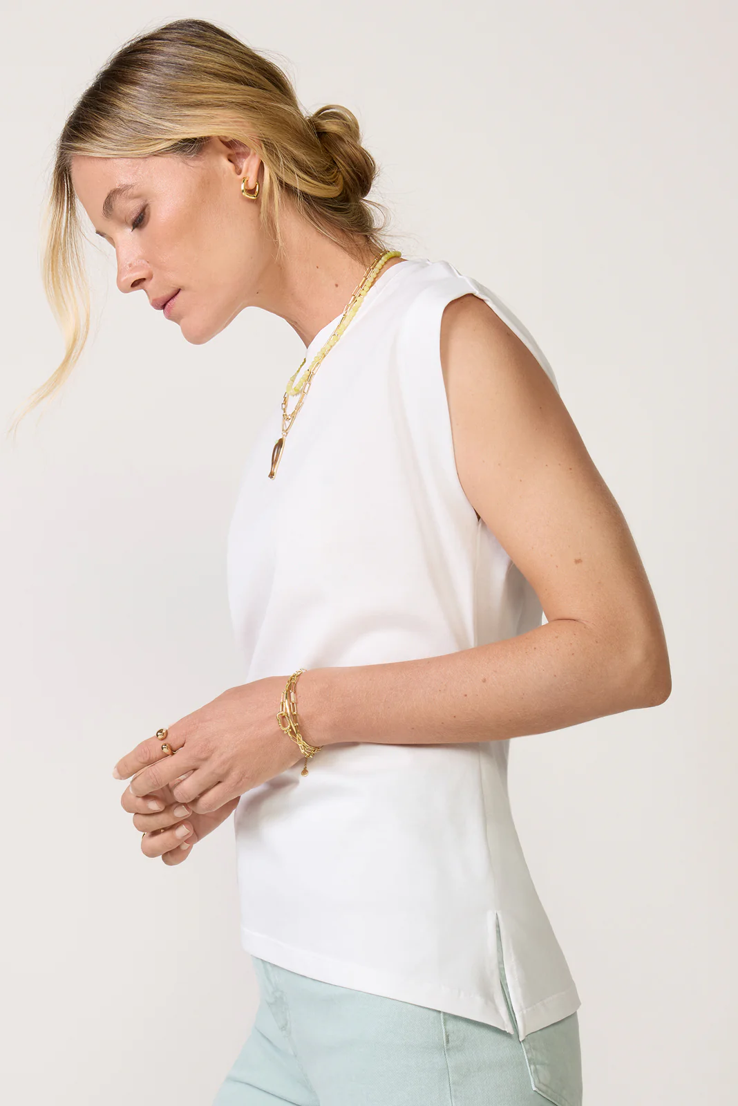 Pleated Muscle Tee