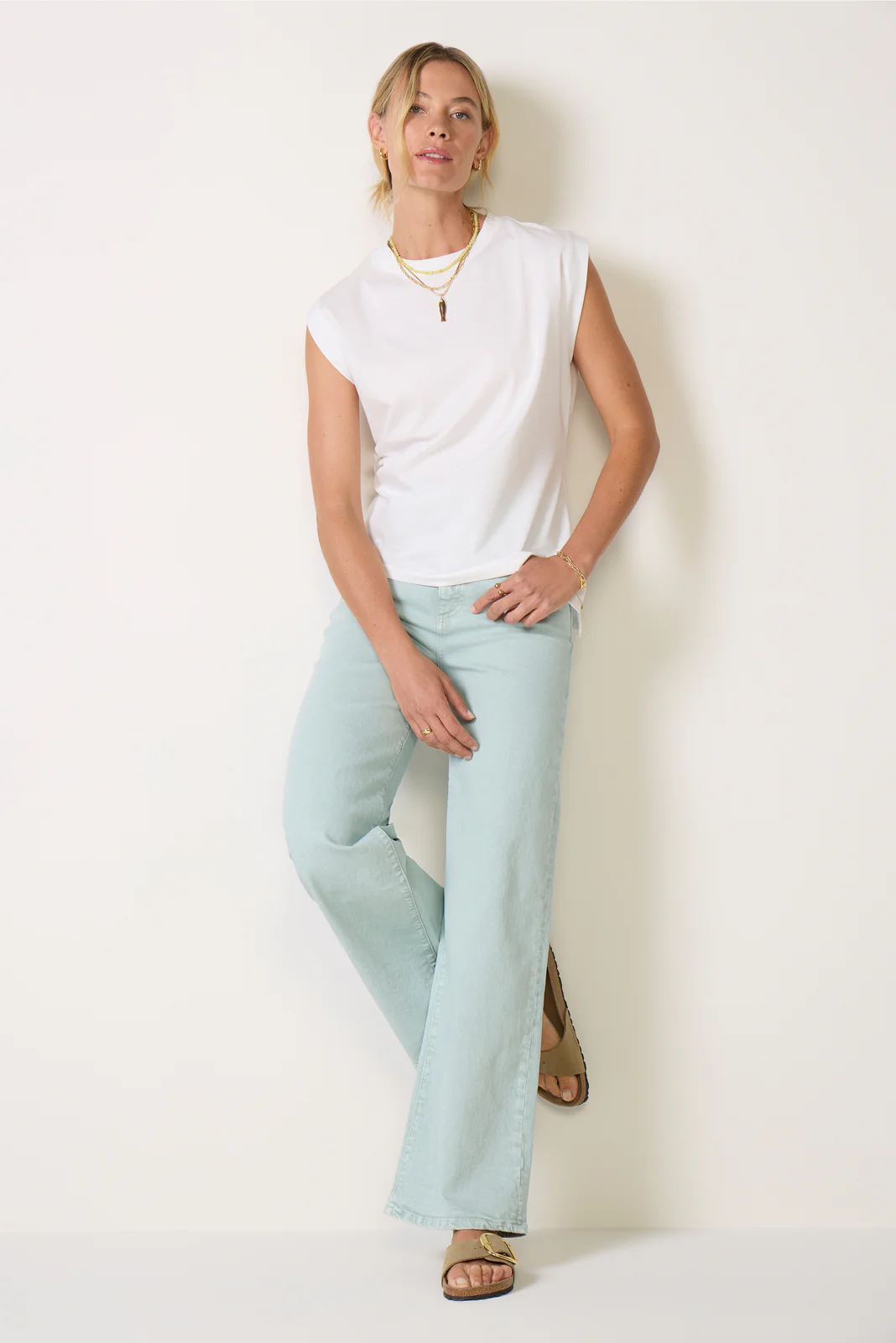 Pleated Muscle Tee - Image 2