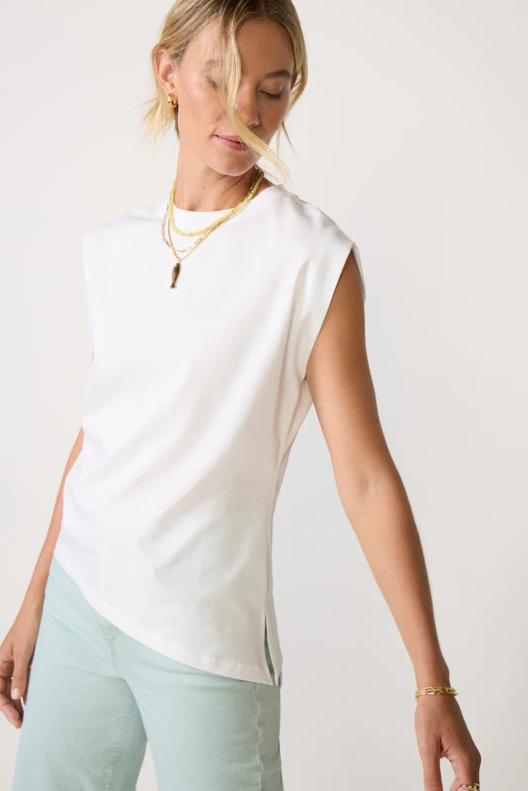 Pleated Muscle Tee - Image 3