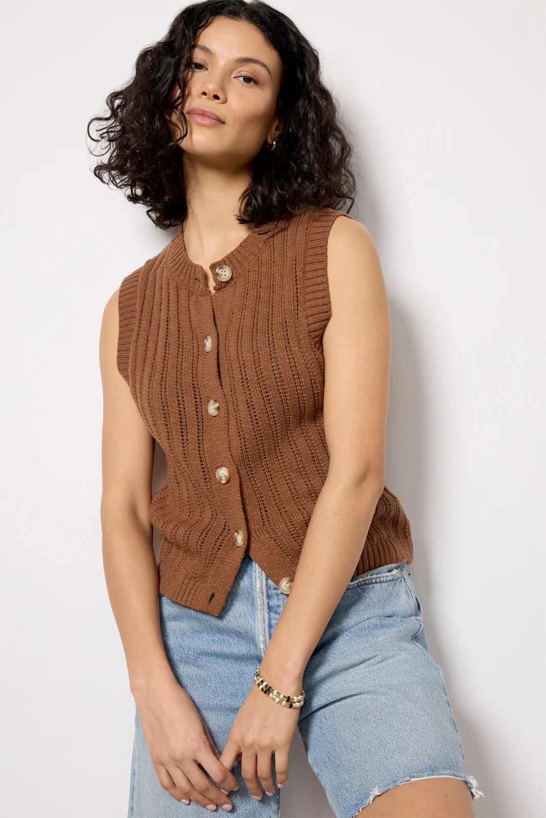 Pointelle Shell Vest - Image 6
