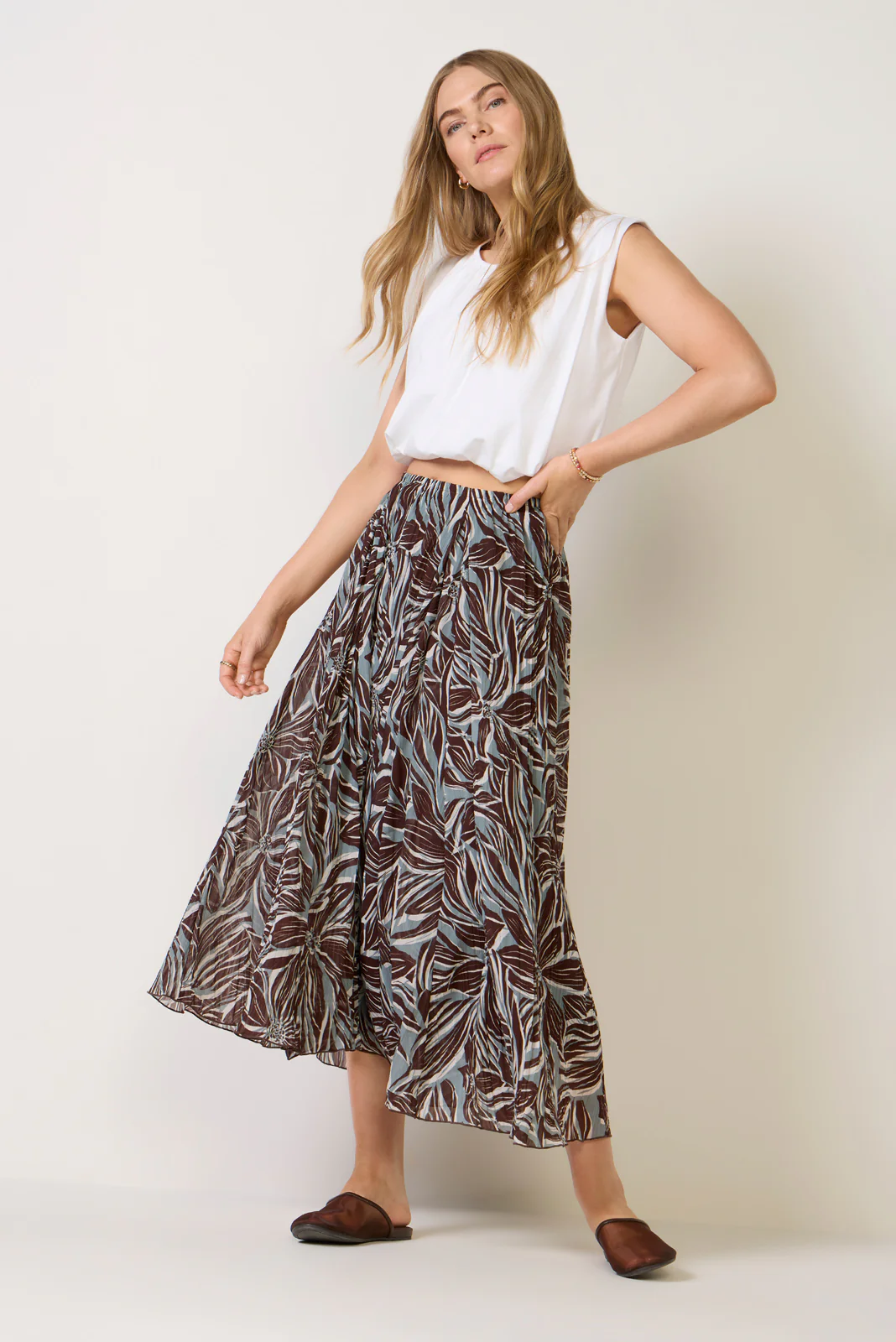 Victoria Zinn Floral Maxi Skirt